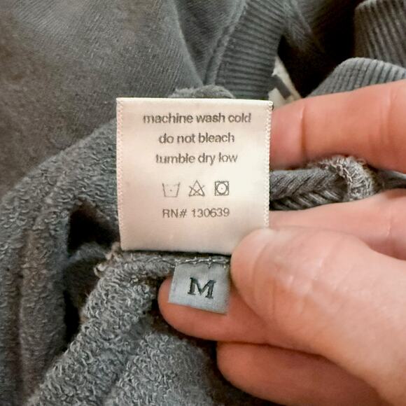 People of Leisure Organic Cotton Cropped Sweatshirt M Gray Cinched Sustainable - Picture 7 of 8